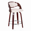 Pino - Mid Century Modern Fixed Height Barstool With Swivel With Round Footrest (Set of 2)