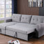 Upholstered Pull Out Sectional Sofa With Chaise