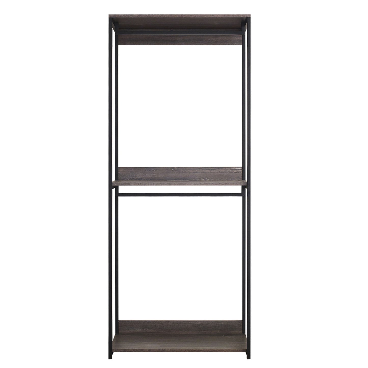 Monica - Walk-In Closet System With Modular Design - Rustic