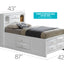 Modern Design Storage Bed With Bookcase Headboard