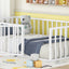 Metal Floor Bed Frame With Fence And Door