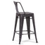Rayne - Curved Back Metal Stool (Set of 2)