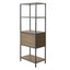 Darley - 3 Shelf Bookcase With Storage Cabinet - Gray