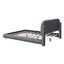 Upholstered Platform Bed With Thick Solid Frame And Stylish Curve-Shaped Design