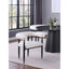Notting - Upholstered Dining Arm Chair (Set of 2) In And Open C Shaped Backrest - Cream