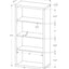 5 Tier For Office Bookshelf, Bookcase, Etagere, Contemporary & Modern