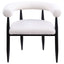 Notting - Upholstered Dining Arm Chair (Set of 2) In And Open C Shaped Backrest - Cream