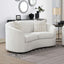 Rory - Sloped Arms Loveseat With Pillows - White
