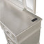Colwood - 4 Drawer Vanity Desk With And Built In Charging - Silver Gray