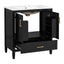Elegant Fluted Bathroom Vanity With Sink, Soft Close Doors & Drawer
