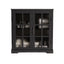 Modern Bathroom Vanity With Ceramic Sink, Tempered Blurred Glass Doors