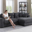 Naomi - 3 Piece Upholstered Sectional - Dark Gray