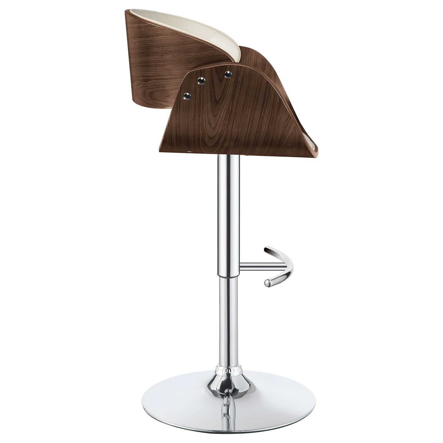 Ergonomic Adjustable Bar Stool - Ivory