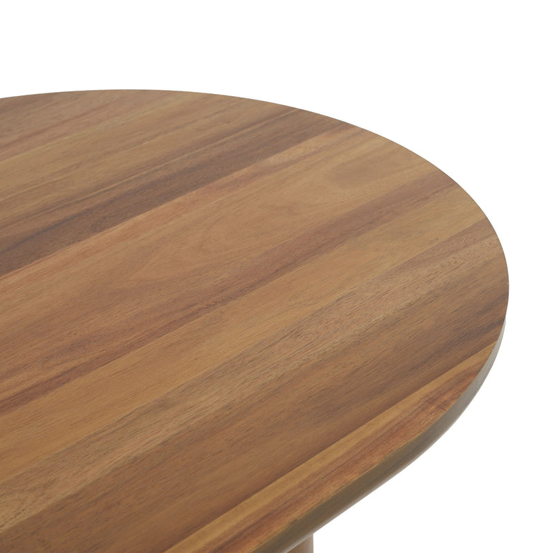 Oval Dining Table Set With 4 Birch Rattan Chairs - Brown / Light Brown