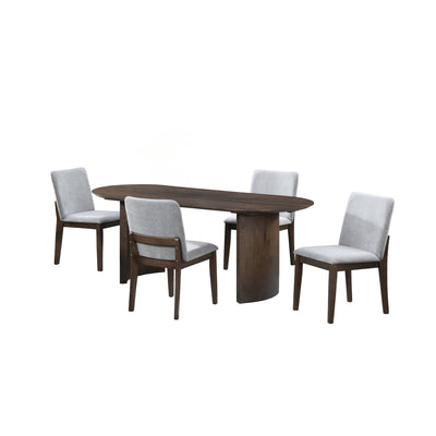 Kody - 79" Oval Fixed-Top Dining Table Set