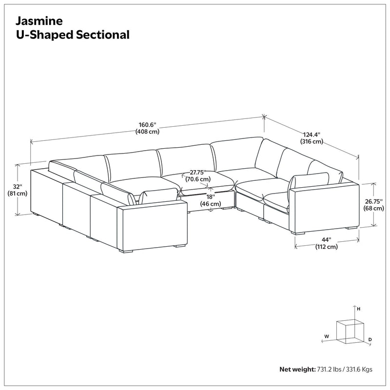 Jasmine - Handcrafted Sectional Sofa