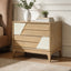 Japandi 2 Drawer Nightstand With Geometric Design