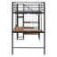 Loft Bed With Desk And Grid, Stylish Frame With Lateral Storage Ladder And Wardrobe