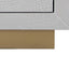 Anpu - Faux Crocodile Skin Console Cabinet - Silver