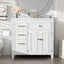 Bathroom Vanity With Sink, 1 Tip Out Drawer, 3 Side Drawers, Adjustable Shelf