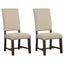 Upholstered Side Chair With Nailhead Accents (Set of 2) - Beige