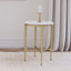 Prussia - Round Side Table - White Marble
