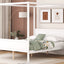 Canopy Platform Bed With Headboard And Footboard, Slat Support Leg