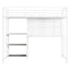 Metal Loft Bed With Desk, 3 Shelves And Ladder