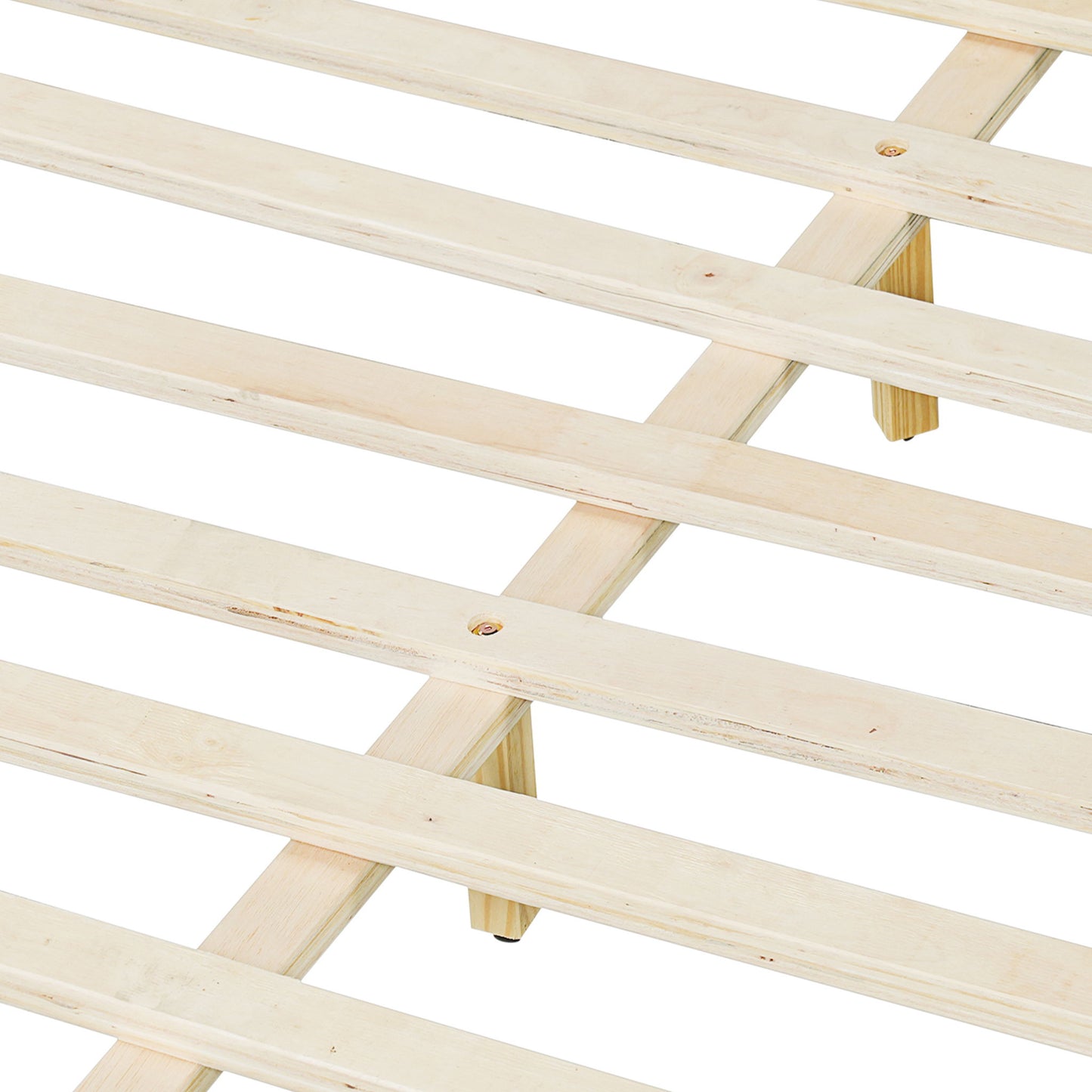 Upholstered Platform Bed Frame With Thick Headboard