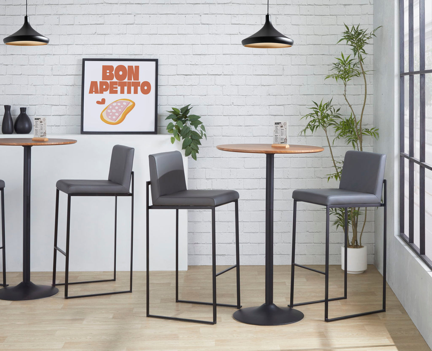 Fuji - Contemporary High Back Barstool Elegant Design