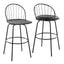 Riley - Claire Farmhouse Fixed Height Barstool With Swivel With Round Footrest (Set of 2)