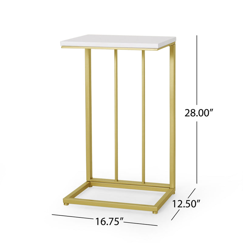 Modern Glam C - Shape End Table