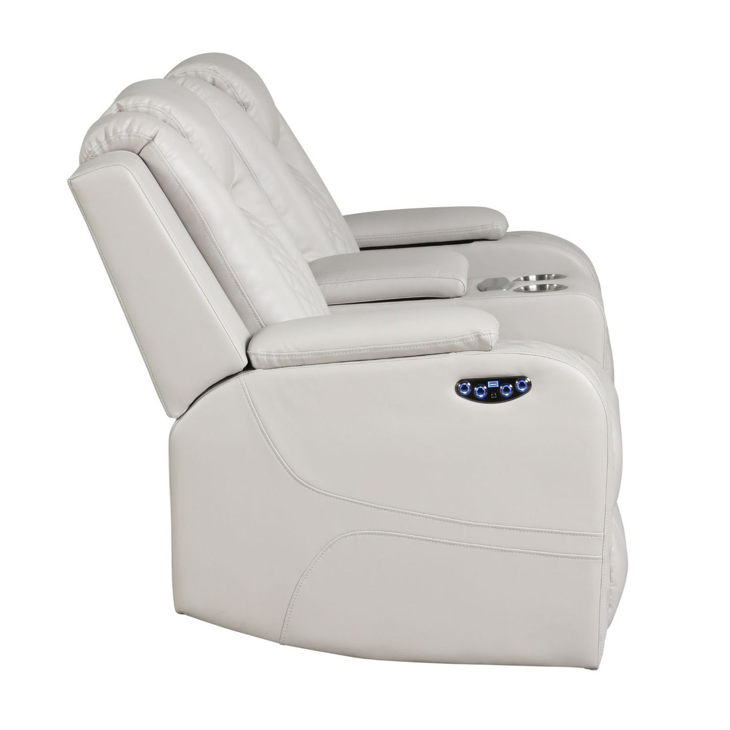 Benz - Power Reclining Loveseat With LED Lighting And Built In USB