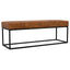 Candice - Ottoman Bench - Tan / Black