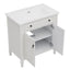 Vintage Bathroom Vanity With Sink, Rustic Cabinet With Soft Close Doors