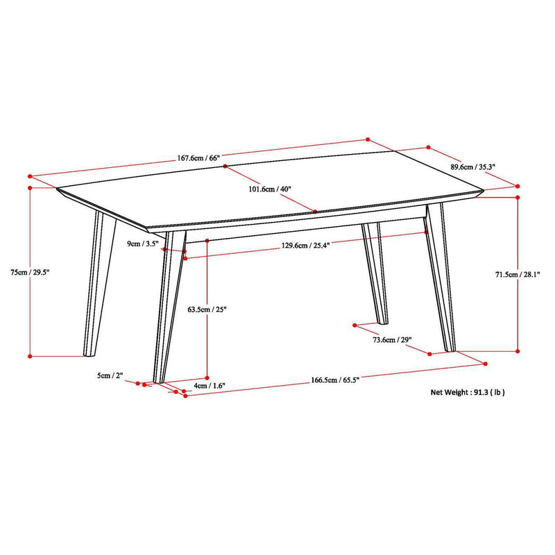Draper - Dining Table - Java Brown