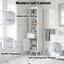Tall Bathroom Storage Cabinet With Adjustable Shelves And 1 Drawer & Door