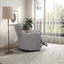 Lawson - Swivel Glider Suede Recliner Chair - Latte