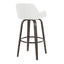 Daniella - Contemporary Fixed Height, Barstool With Swivel With Round Footrest (Set of 2)