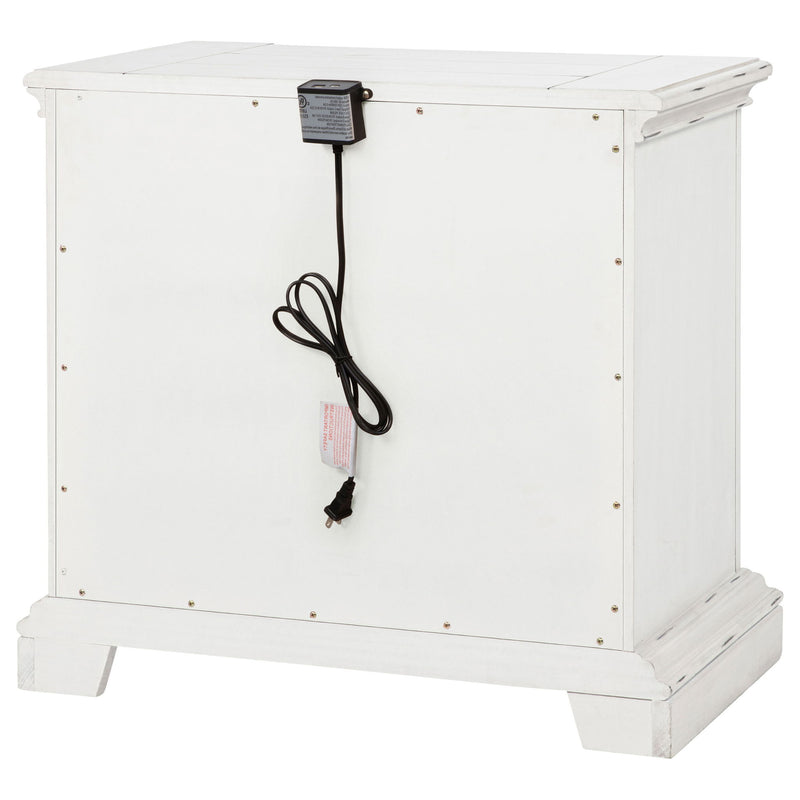 2 Drawer Nightstand With Dual USB Charging Ports - Vintage
