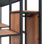 Loft Bed With Desk And Grid, Stylish Frame With Lateral Storage Ladder And Wardrobe