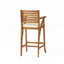 Barstool With Soft Curved Lines And Sturdy Frame (Set of 2) - Brown