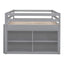 Loft Bed With Retractable Writing Desk And 4 Drawers, With Lateral Portable Desk And Shelves