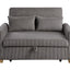 Justine - Convertible Sleeper Loveseat - Brown
