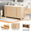 Double Sink Bathroom Vanity With Sinks, Soft Close Doors & 3 Drawers - Wood
