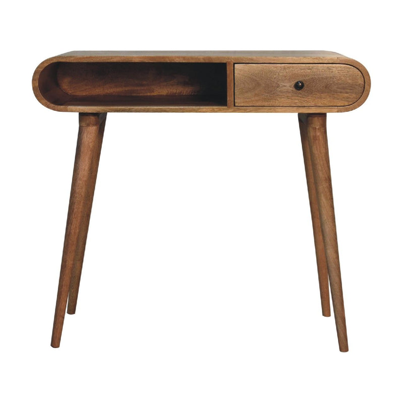 Writing Desk, Curved - Chestnut