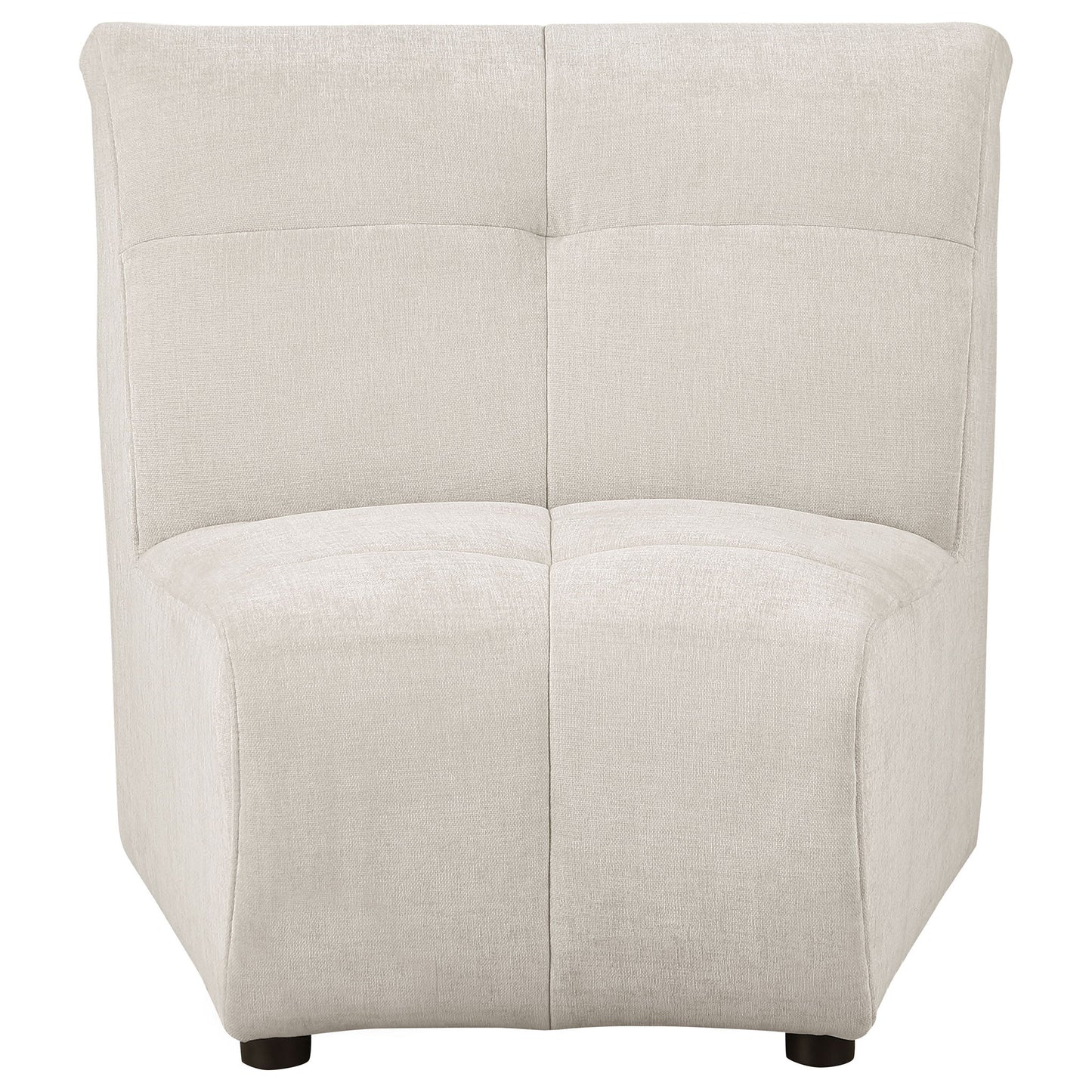 Oliver - 5 Piece Upholstered Sectional Sofa With Curved Silhouette - Ivory