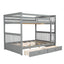 Bunk Bed With Ladders And 2 Storage Drawers