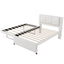 Upholstery Platform Bed With Trundle, Trundle Can Be Flat Or Erected