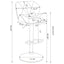 Adjustable Bar Stool With Height-Adjustable Base (Set of 2)